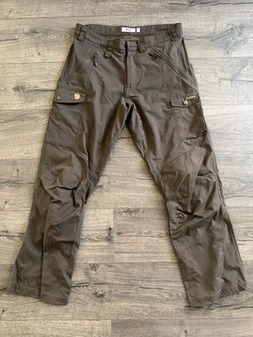 Fjallraven Abisko Trousers Pants G-1000 Brown Men's Size 32 Regular Length